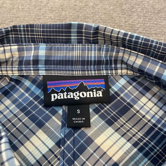 Patagonia Shirt Mens Small‎ Plaid Snap Front Plaid Lightweight Vented Outdoors - Picture 8 of 13